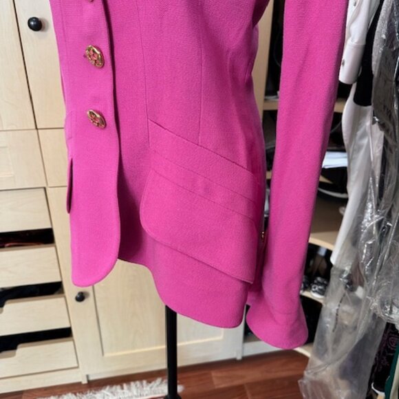 Karl Lagerfeld Wool Pinkist Blazer Size 38 - Picture 3 of 6
